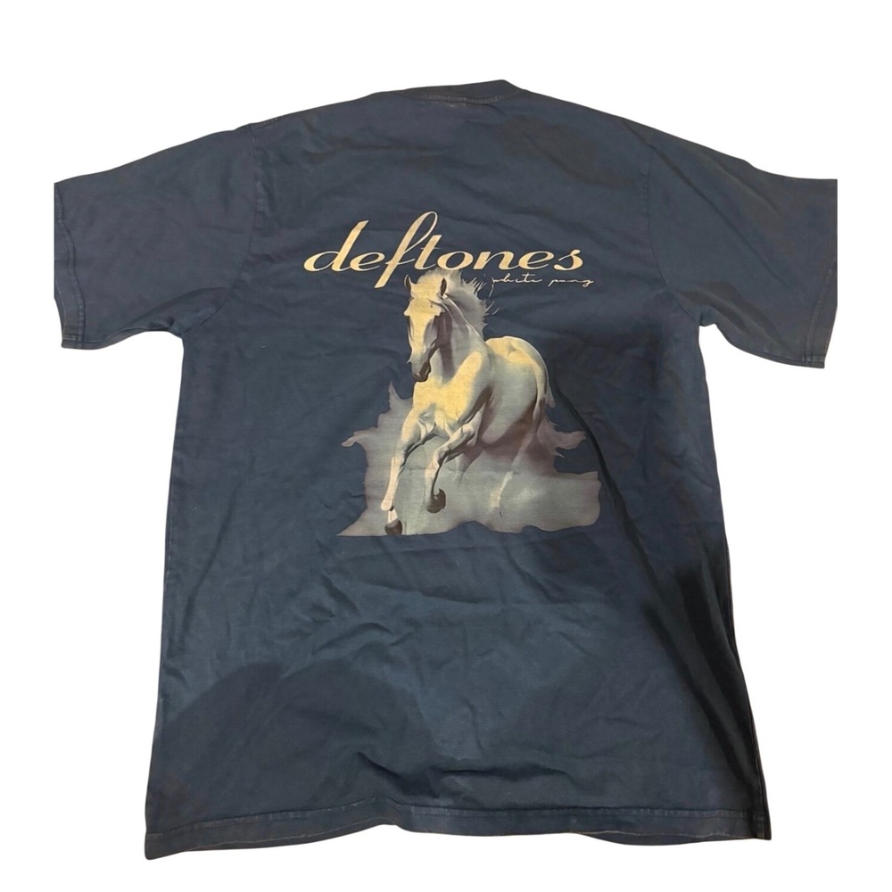 Gildan Deftones White Pony T-Shirt Womens Small Black Graphic Tee
